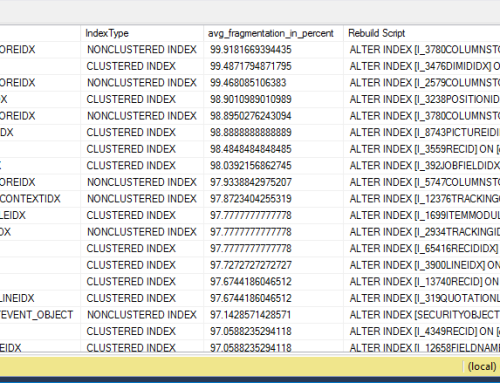 Defragment indexes on D365 Finance & Operations Virtual Machine